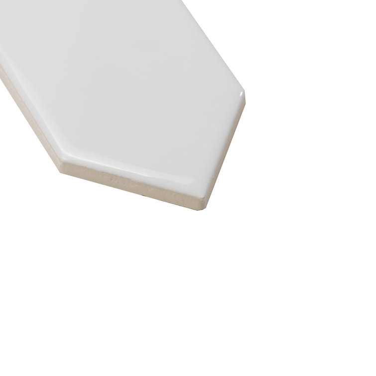 Arte 3" x 12" Glossy White Ceramic Subway Wall Tile