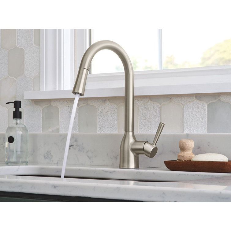 Adler Stainless Steel Pull-Down Kitchen Faucet with Spray