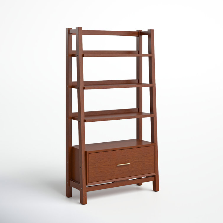 Landon 77'' Mahogany Mid-Century Modern Large Etagere