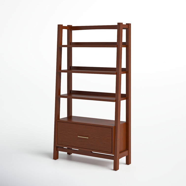 Landon 77'' Mahogany Mid-Century Modern Large Etagere