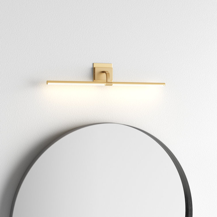 Mona Gold LED Dimmable Wall Picture Light with Rotating Frame