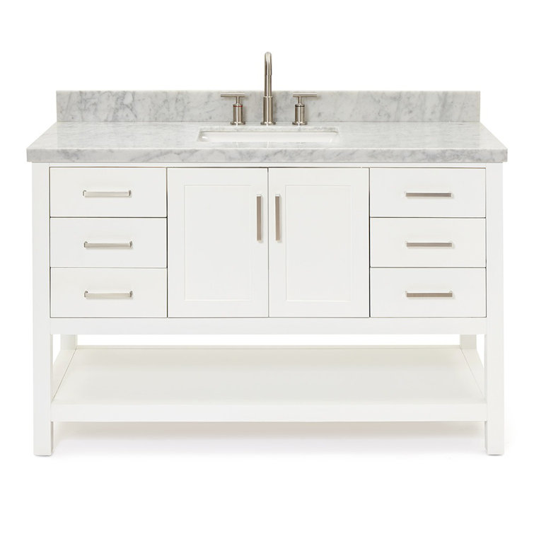 Magnolia 55" White Freestanding Single Bathroom Vanity Set