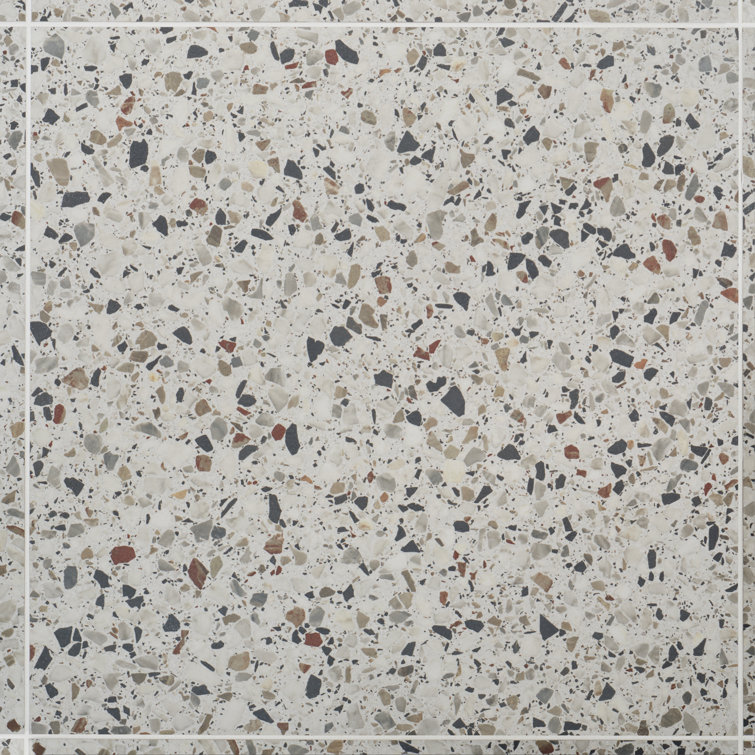 Bryant Ice White 24x24 Matte Porcelain Terrazzo Tile
