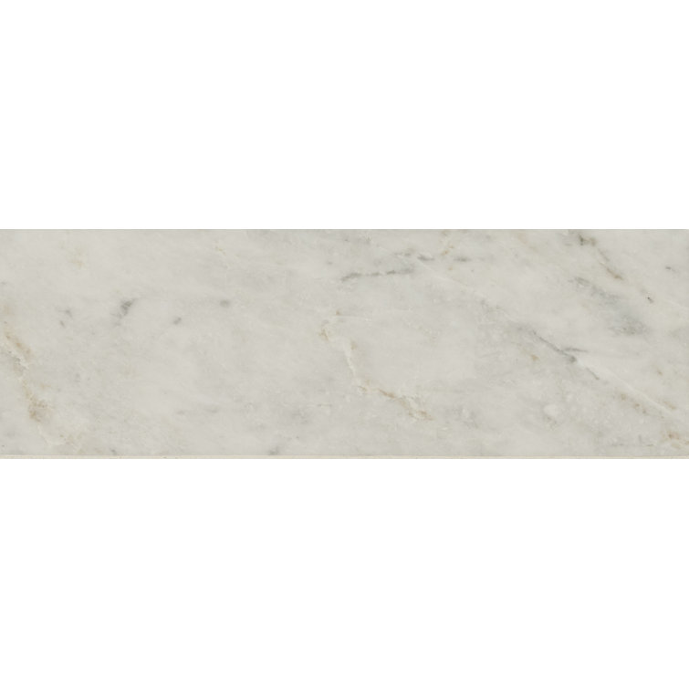 Arabescato Venato White Honed Marble Subway Tile 4" x 12"
