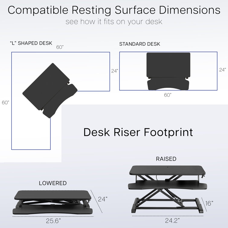 32" White Manual Height Adjustable Dual Monitor Desk Riser