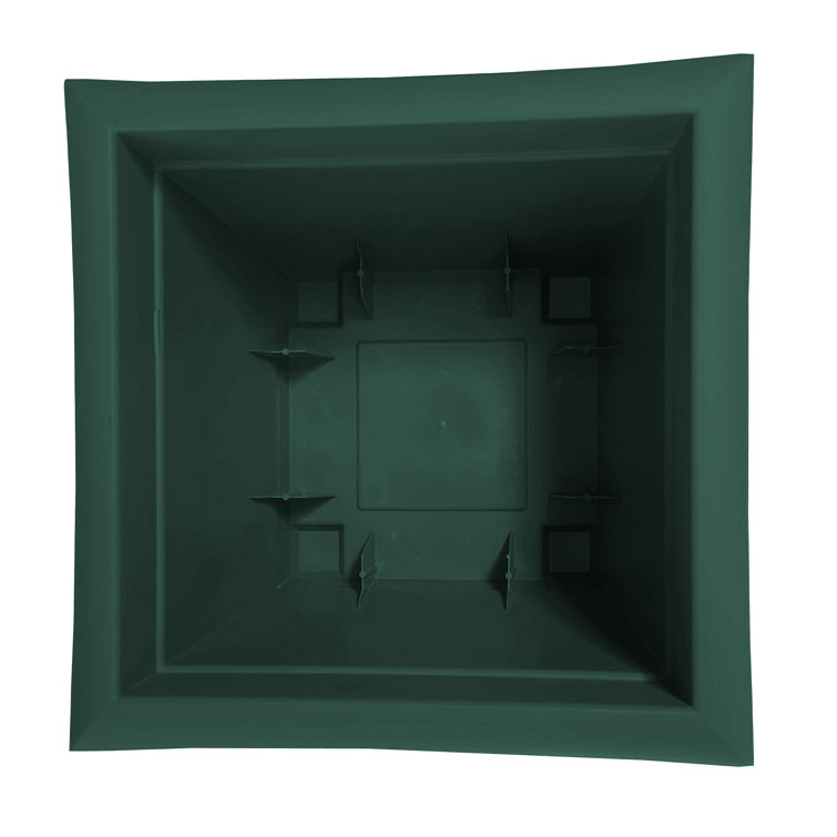 Eco-Friendly Turtle Green 15" Square Self-Watering Planter Box
