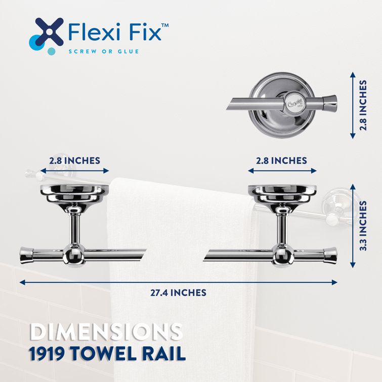 27.4'' Polished Chrome Wall Mounted Towel Bar