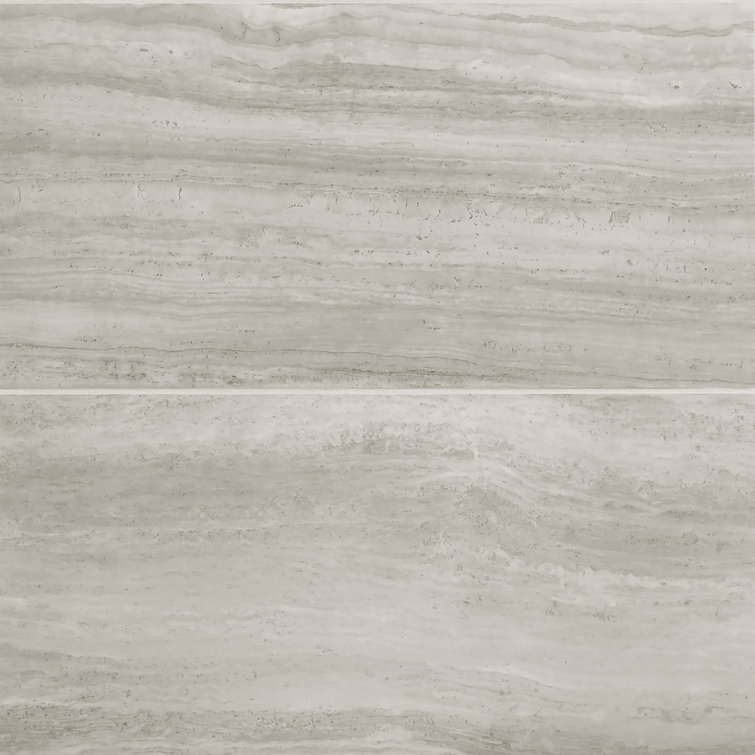 Large Gray Polished Porcelain Rectangular Floor and Wall Tile