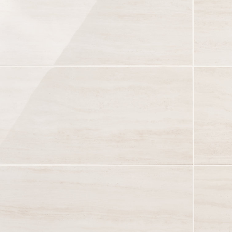 Roswell 12x24 Polished White Porcelain Tile