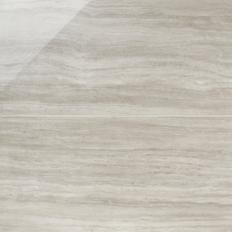 Gray Polished Large Format Rectified Porcelain Tile