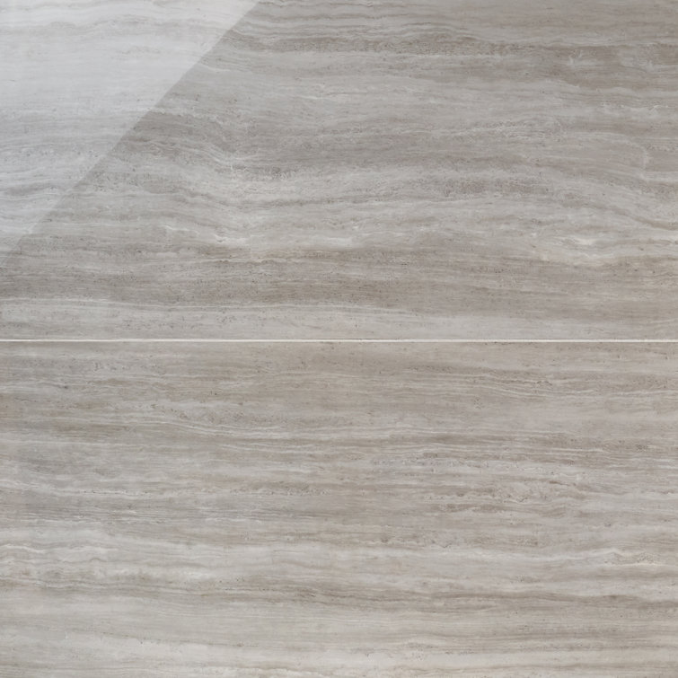 Gray Polished Large Format Rectified Porcelain Tile