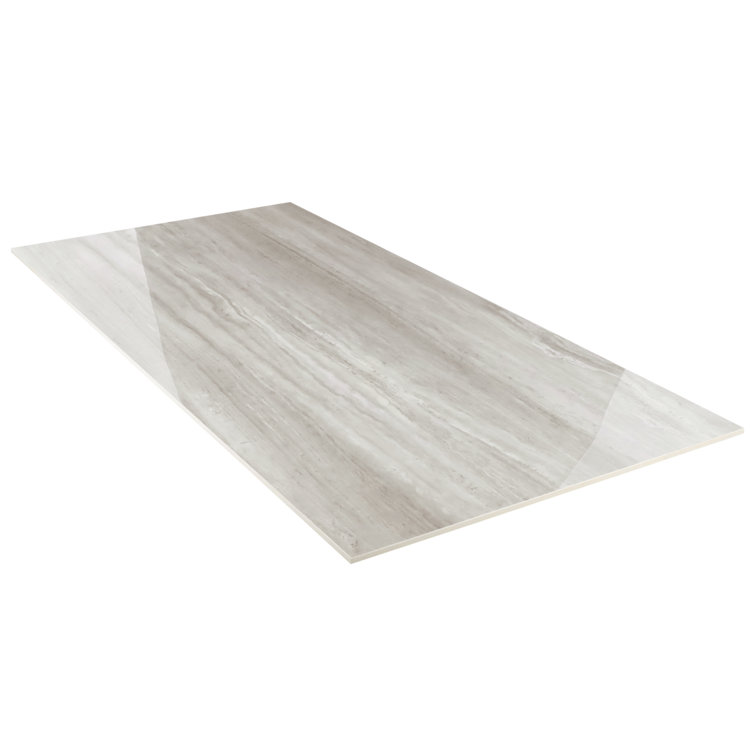 Gray Polished Large Format Rectified Porcelain Tile