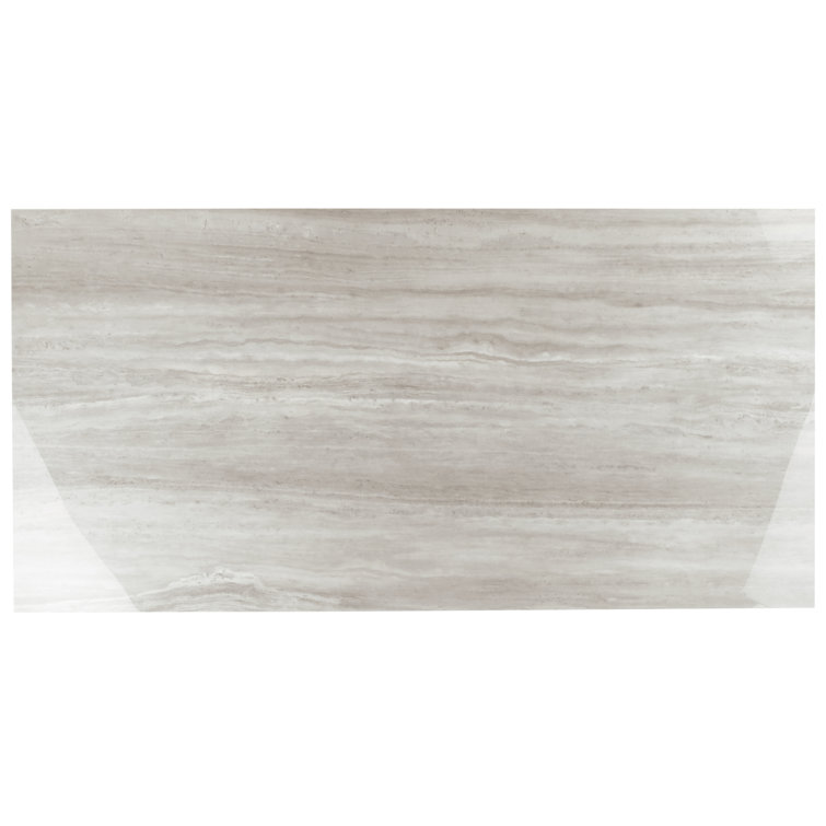 Gray Polished Large Format Rectified Porcelain Tile