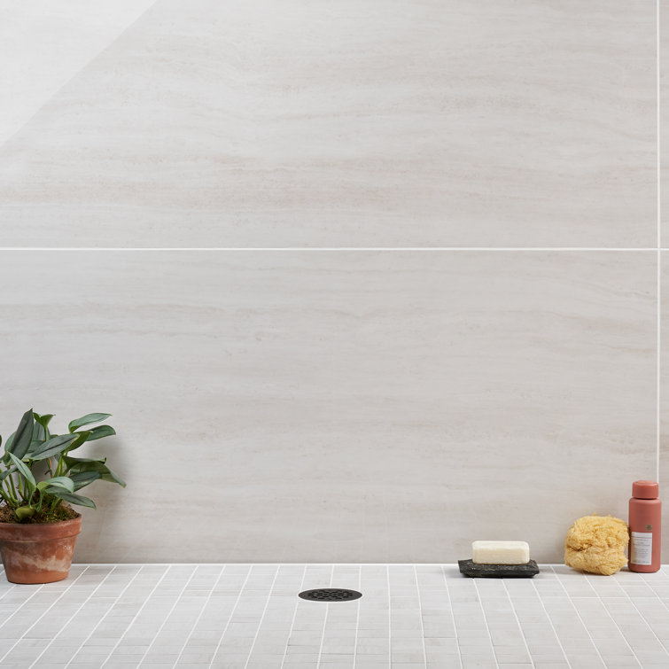Atlanta Large Format White Polished Porcelain Floor and Wall Tile
