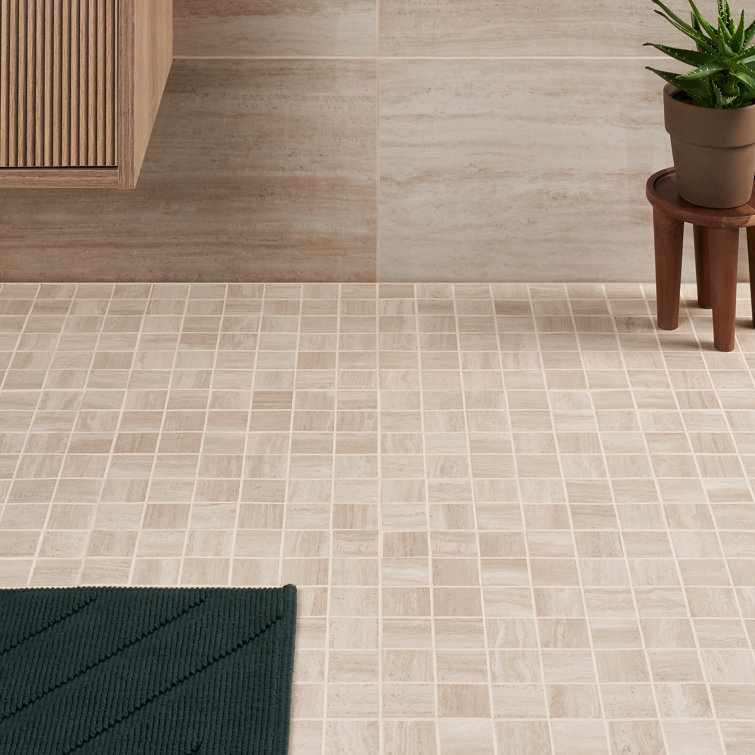 Atlanta Beige Rectified Porcelain Mosaic Sheet Tile
