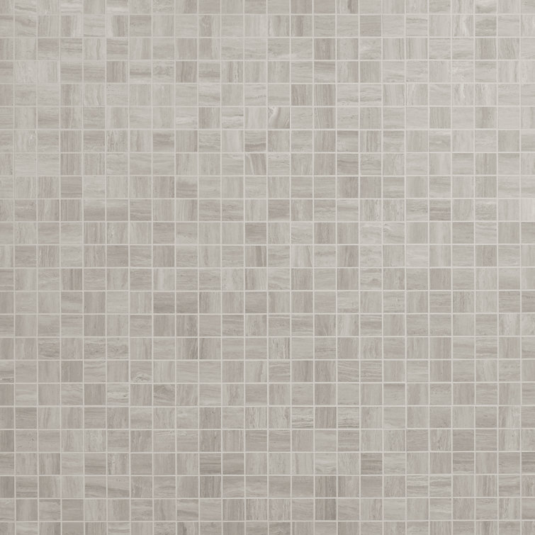 Gray Matte Porcelain Mosaic Sheet Wall & Floor Tile