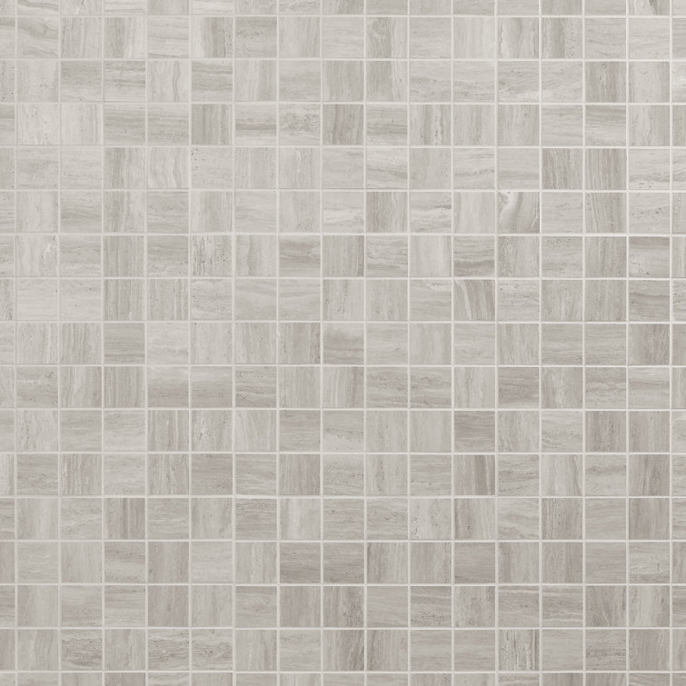 Gray Matte Porcelain Mosaic Sheet Wall & Floor Tile