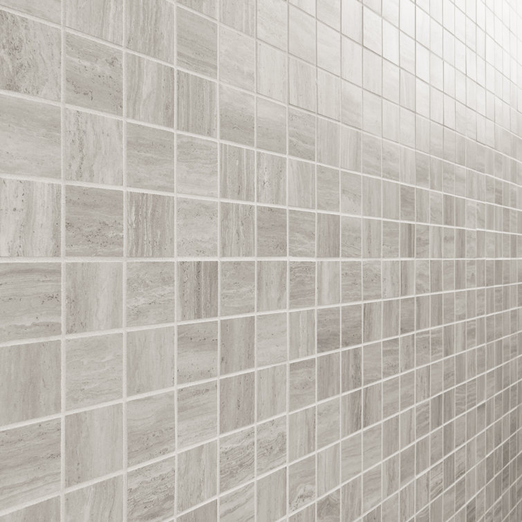 Gray Matte Porcelain Mosaic Sheet Wall & Floor Tile