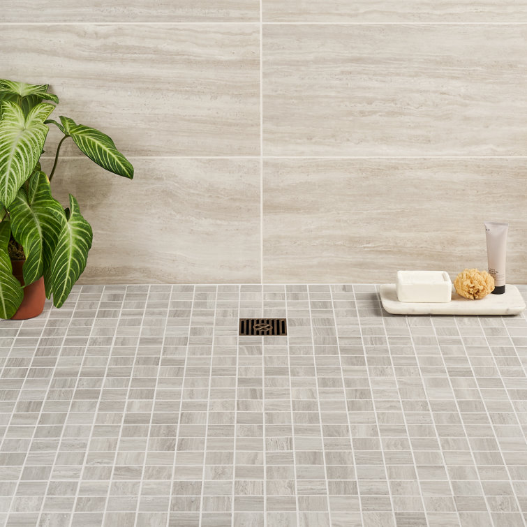 Gray Matte Porcelain Mosaic Sheet Wall & Floor Tile