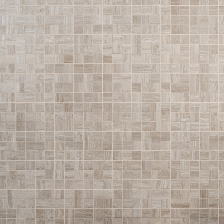 Taupe 12" x 12" Porcelain Matte Mosaic Tile Sheet