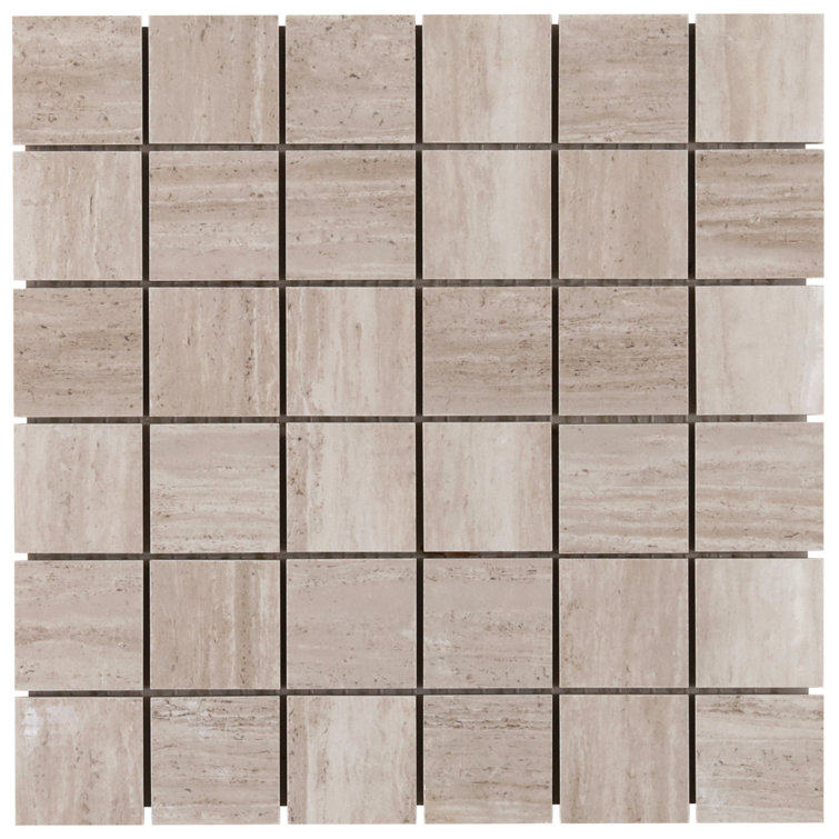 Taupe 12" x 12" Porcelain Matte Mosaic Tile Sheet