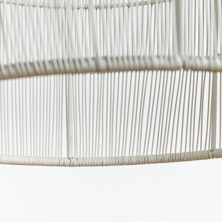 White Dome Iron Pendant Light with Adjustable Chain