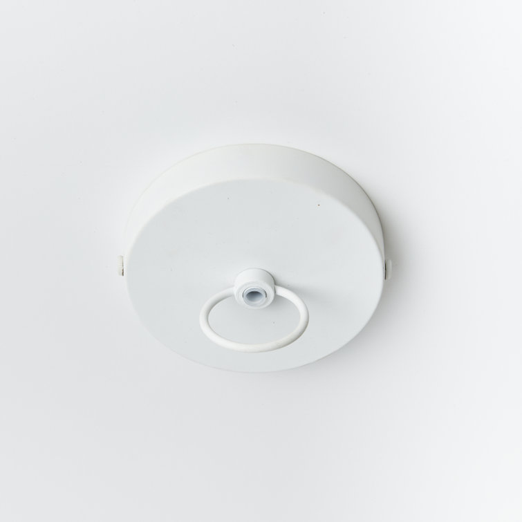 White Dome Iron Pendant Light with Adjustable Chain