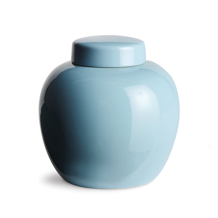 Francina 9.5'' Blue Handmade Ceramic Ginger Jar