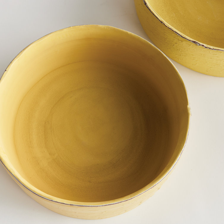 Buttercup Yellow Handcrafted Ceramic Decorative Bowl Set