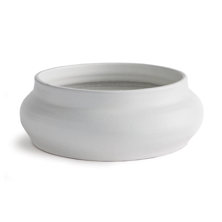 Handcrafted White Terracotta Decorative Bowl