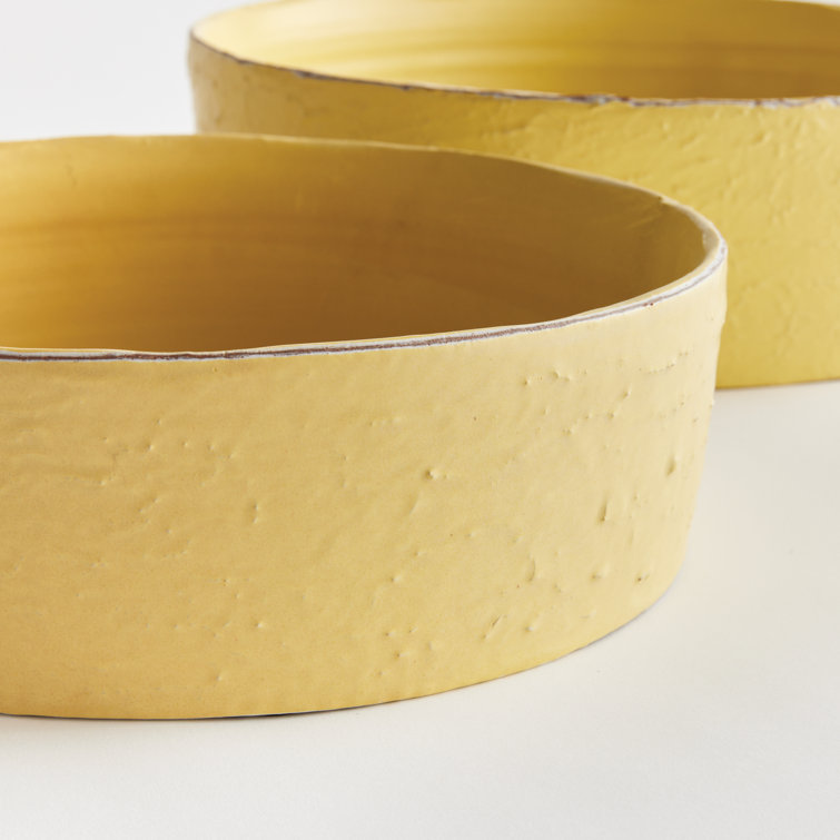 Buttercup Yellow Handcrafted Ceramic Decorative Bowl Set