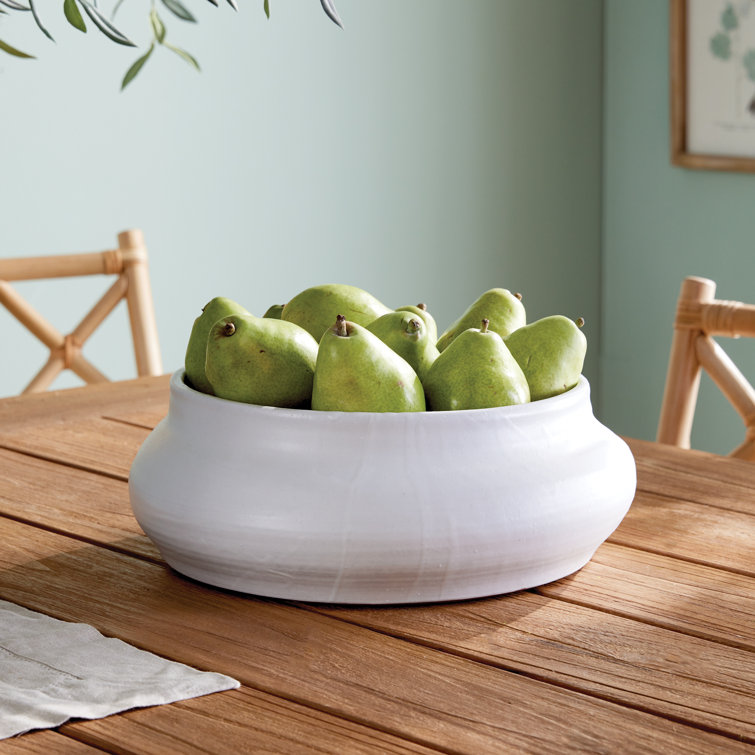 Handcrafted White Terracotta Decorative Bowl