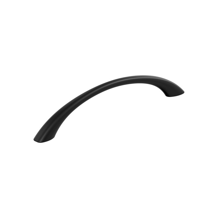 Matte Black Modern 6-5/16 inch Cabinet Pull with Mounting Hardware