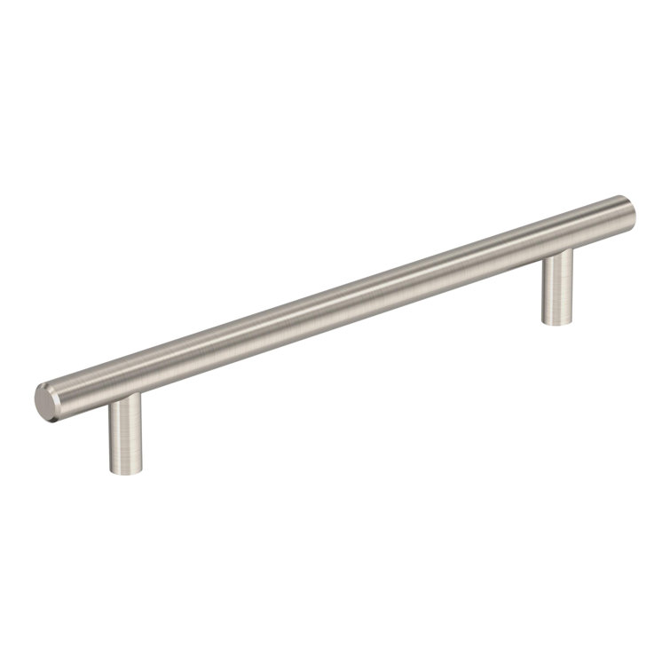 Sterling Nickel 7" Modern Bar Pull with Mounting Hardware