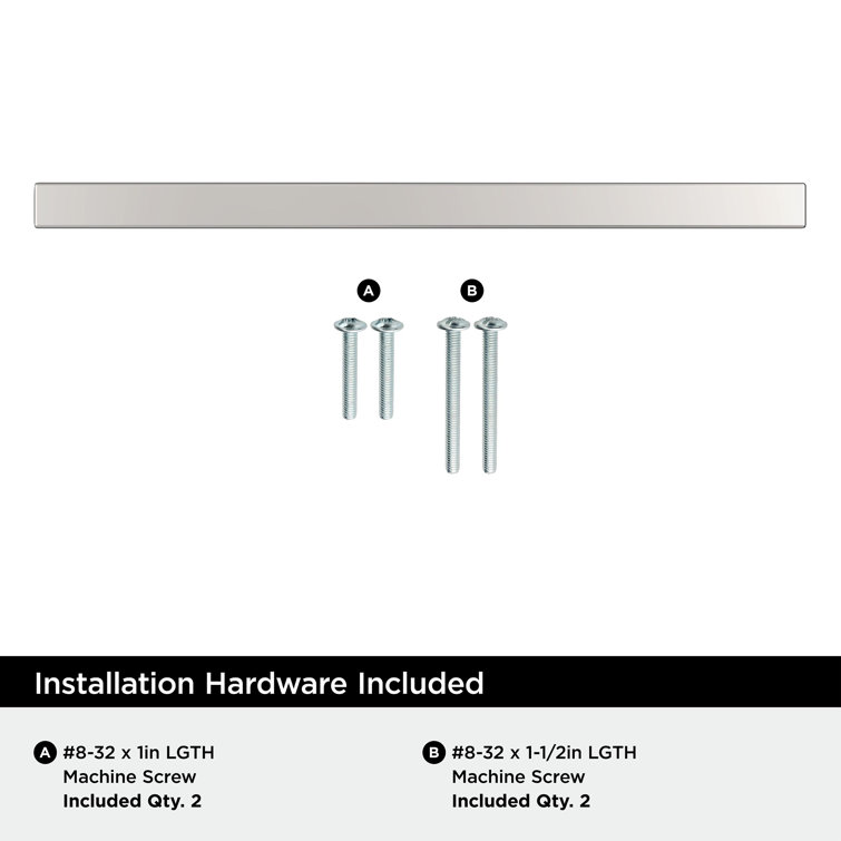 Polished Chrome 5-1/16 Inch Modern Cabinet Bar Pull