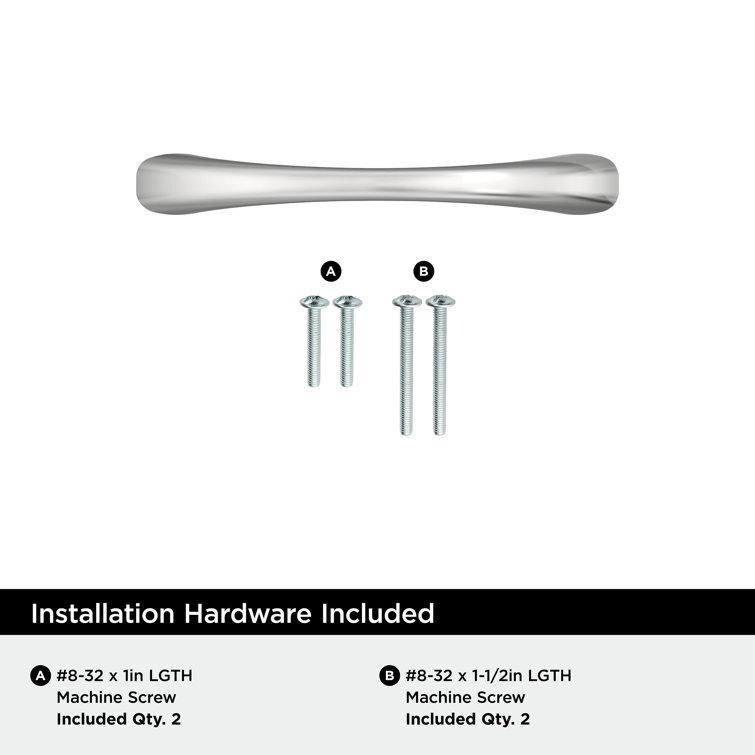 Polished Chrome 3-3/4 Inch Modern Cabinet Pull