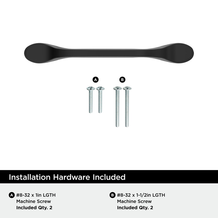 Ravino Matte Black 3-3/4 inch Cabinet Pull