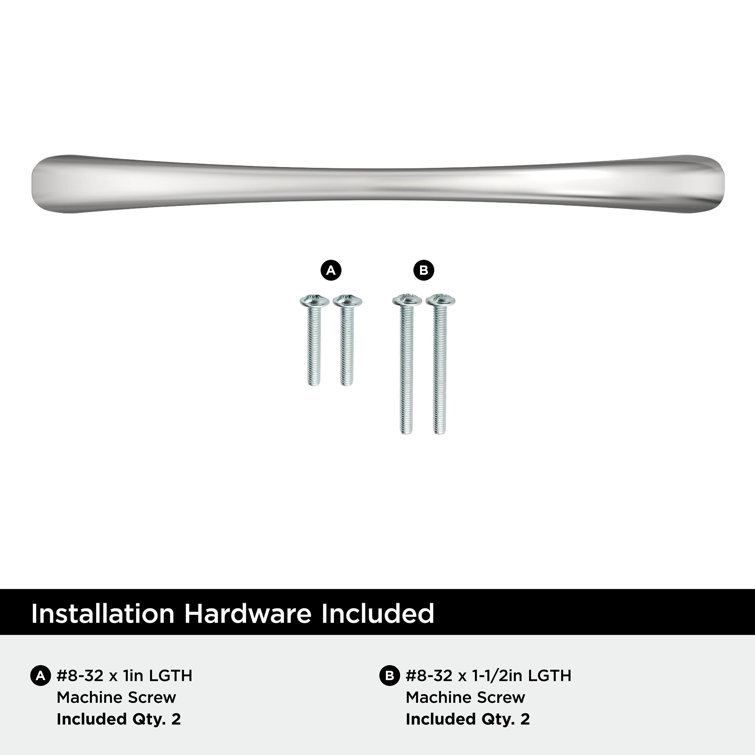 Polished Chrome 5-1/16 inch Modern Cabinet Bar Pull