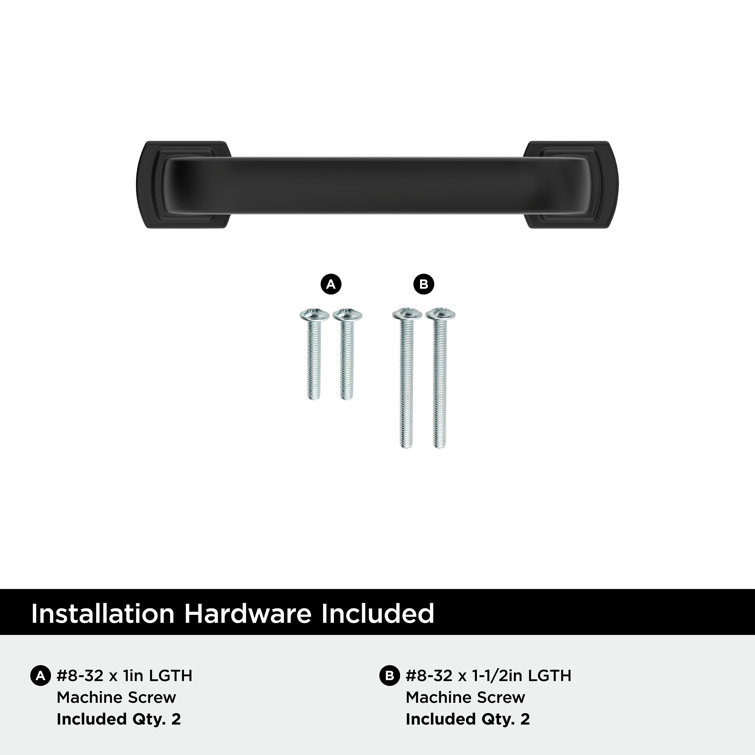 Matte Black 3" Modern Cabinet Drawer Pull