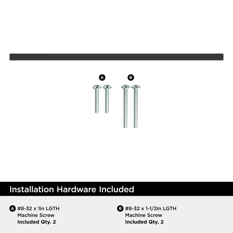Monument Matte Black Aluminum 13" Cabinet Bar Pull