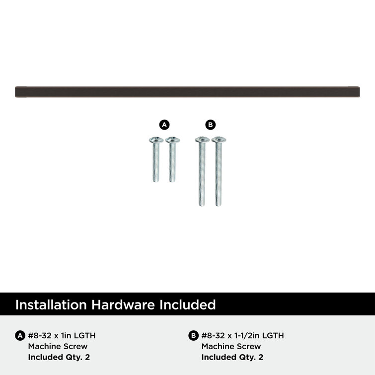 Monument 13-Inch Oil-Rubbed Bronze Rectangular Bar Pull