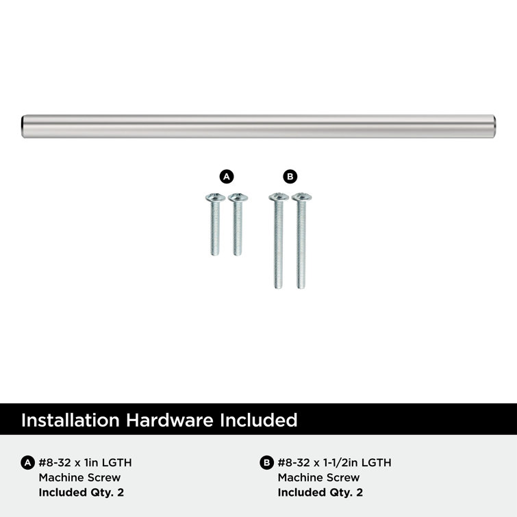 Polished Chrome 7" Bar Cabinet Pull with Mounting Hardware
