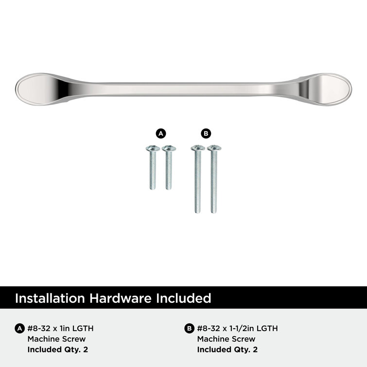 Ravino Polished Chrome 5-1/16 inch Cabinet Pull with Mounting Hardware