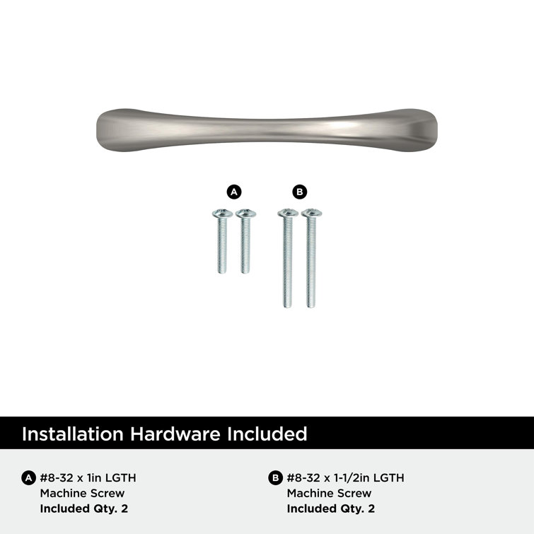 Satin Nickel 3-3/4 Inch Modern Cabinet Pull