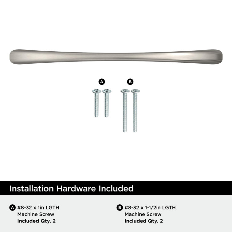 Satin Nickel 6-5/16 Inch Modern Cabinet Pull