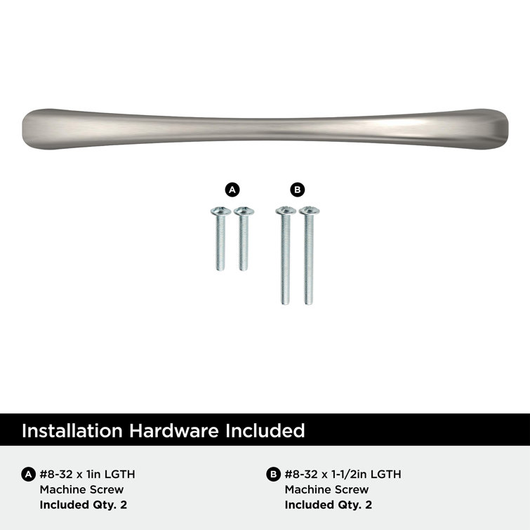 Satin Nickel 3-3/4 Inch Modern Cabinet Pull
