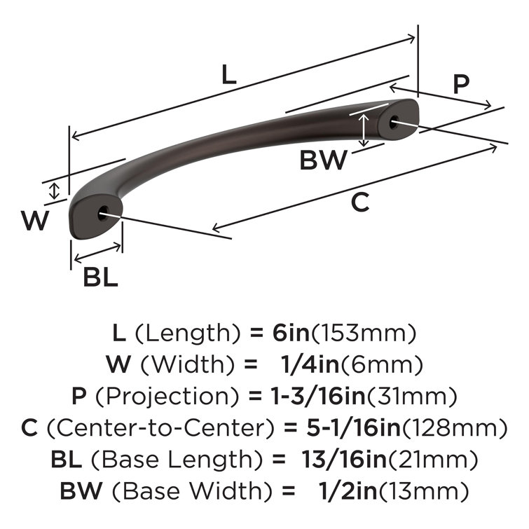 Vaile Oil-Rubbed Bronze 5-1/16 inch Cabinet Pull