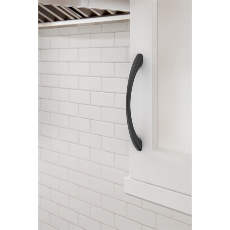 Matte Black 3-3/4 Inch Center-to-Center Cabinet Pull