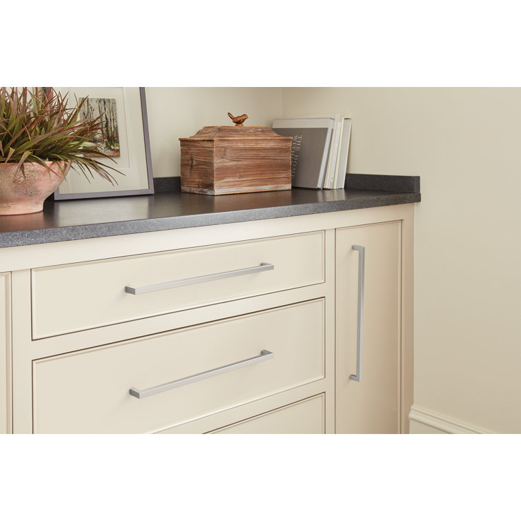 Monument Satin Nickel 13-Inch Rectangular Cabinet Bar Pull