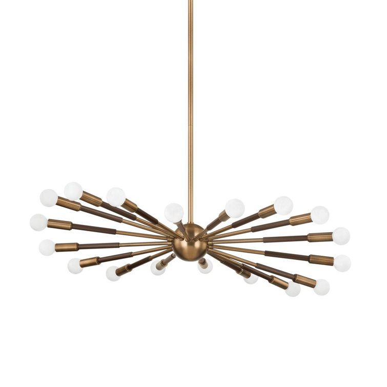 Obie 36.25" Patina Brass Bronze Sputnik Chandelier